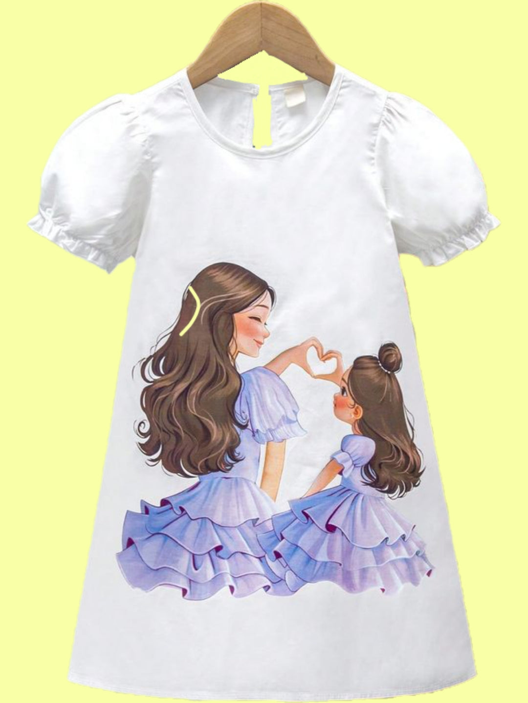 Mommy's daughter white Graphic Dress