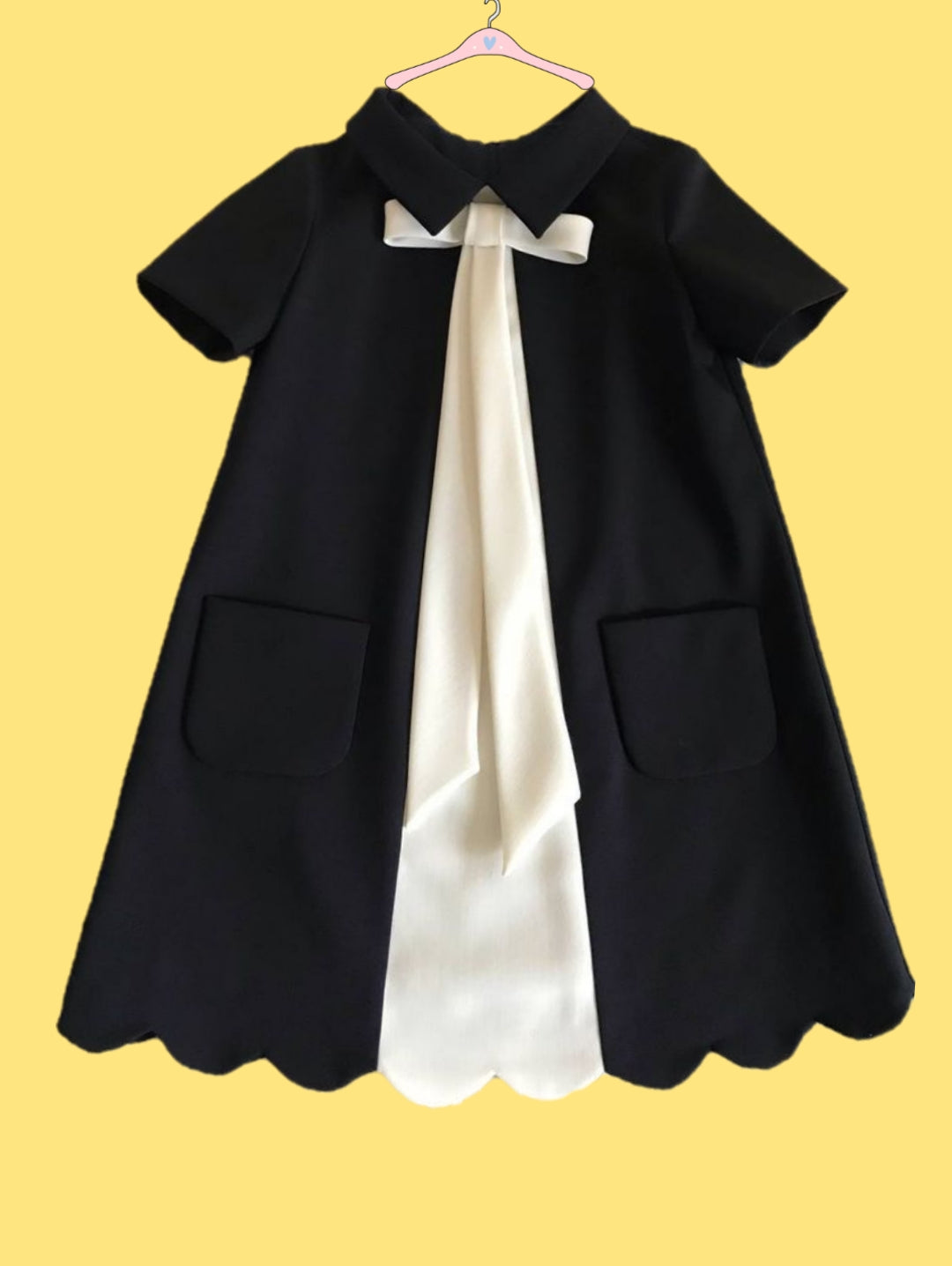 Zizo Black Scallop Dress