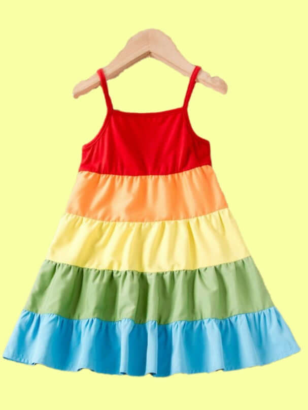 Rainbow Radiance Tier Dress